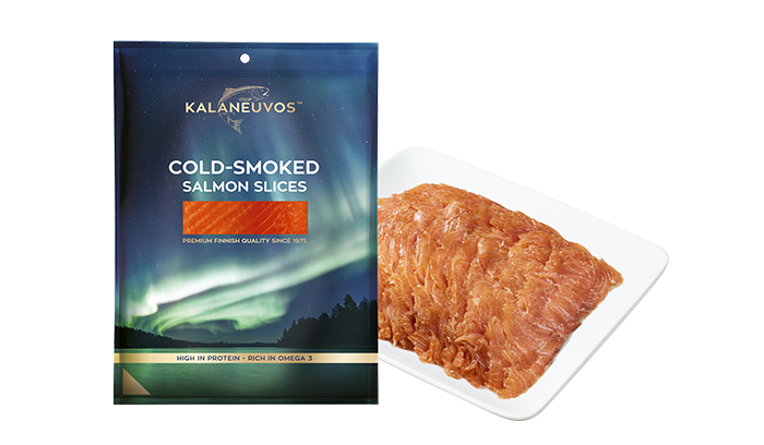 Cold-smoked salmon, slices