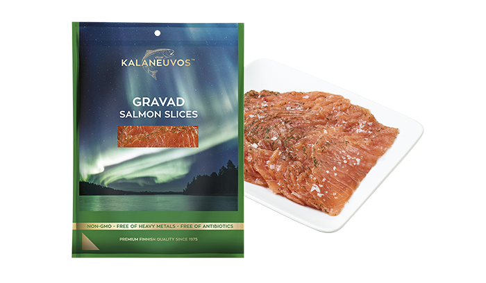 Gravad salmon, slices