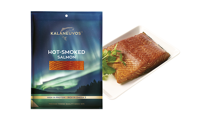 Hot-smoked salmon fillet, piece