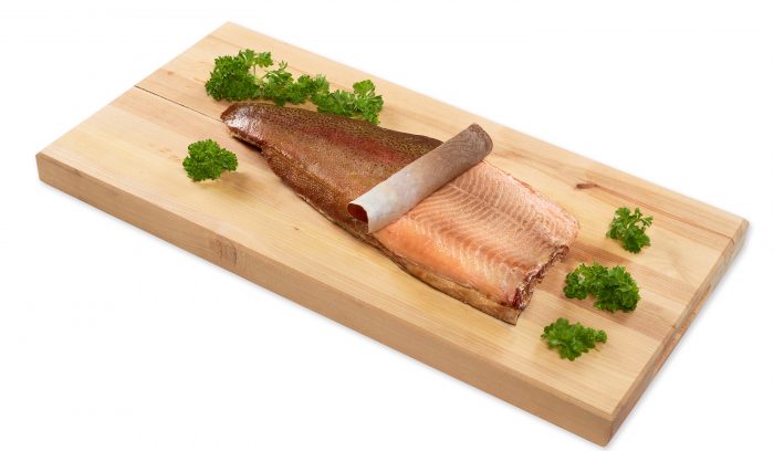 Hot-smoked trout double fillet